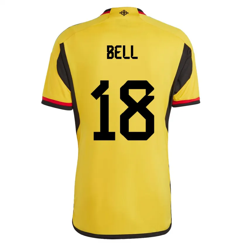 Danxen Kinder Nordirland Megan Bell #18 Weiß Auswärtstrikot Trikot 24-26 T-Shirt
