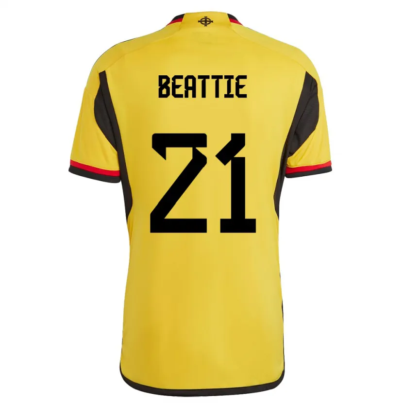 Danxen Kinder Nordirland Kerry Beattie #21 Weiß Auswärtstrikot Trikot 24-26 T-Shirt