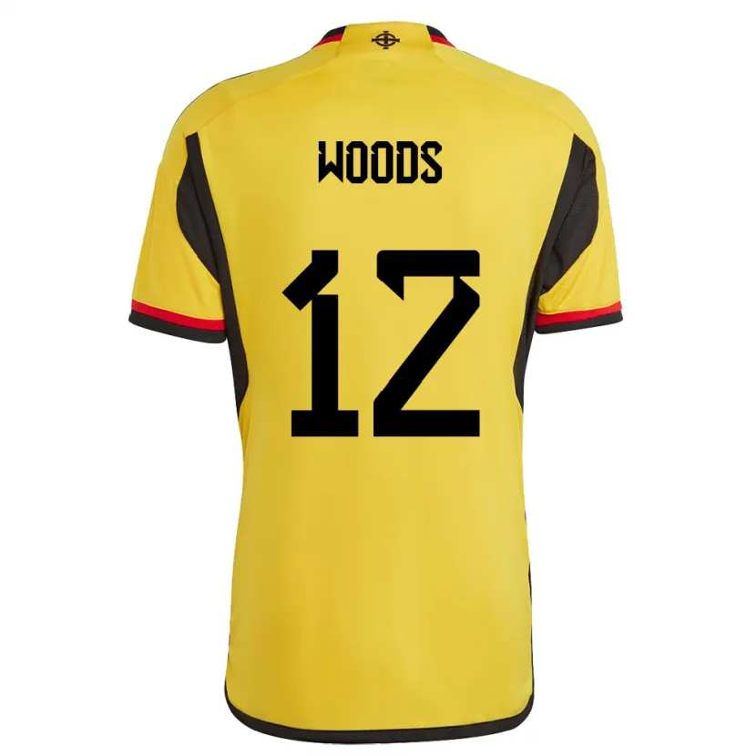 Danxen Kinder Nordirland Lilie Woods #12 Weiß Auswärtstrikot Trikot 24-26 T-Shirt