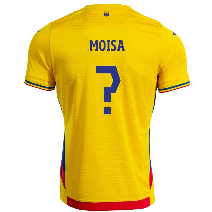 Danxen Herren Rumänische Davide Moisa #0 Gelb Heimtrikot Trikot 24-26 T-Shirt