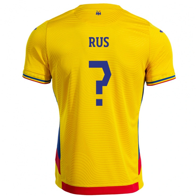 Danxen Herren Rumänische Jayden Rus #0 Gelb Heimtrikot Trikot 24-26 T-Shirt