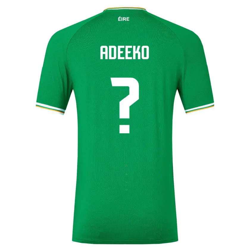Danxen Herren Irische Baba Adeeko #0 Grün Heimtrikot Trikot 24-26 T-Shirt