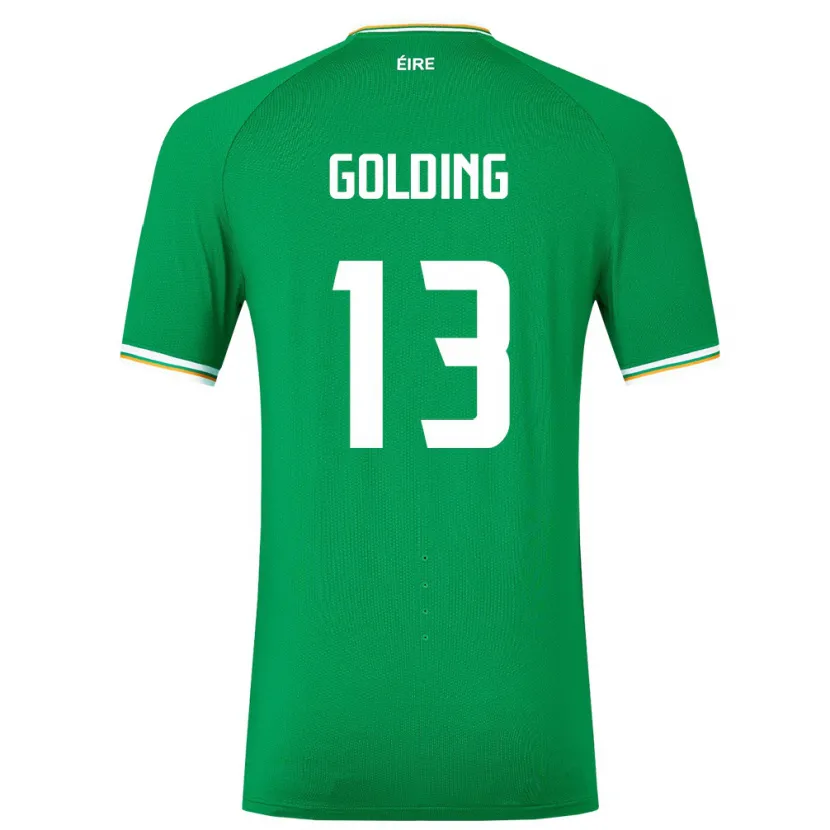 Danxen Herren Irische James Golding #13 Grün Heimtrikot Trikot 24-26 T-Shirt