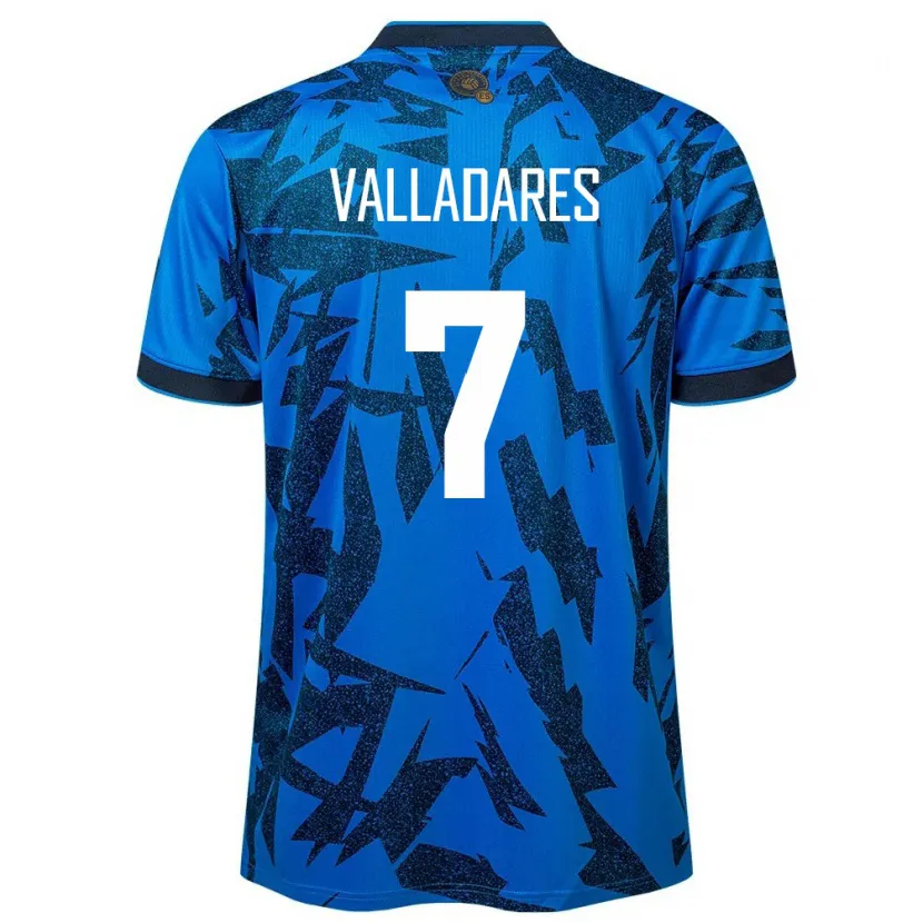 Danxen Herren El Salvador Jefferson Valladares #7 Blau Heimtrikot Trikot 24-26 T-Shirt