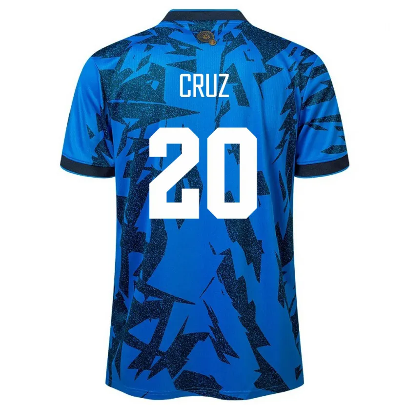 Danxen Herren El Salvador Jorge Cruz #20 Blau Heimtrikot Trikot 24-26 T-Shirt