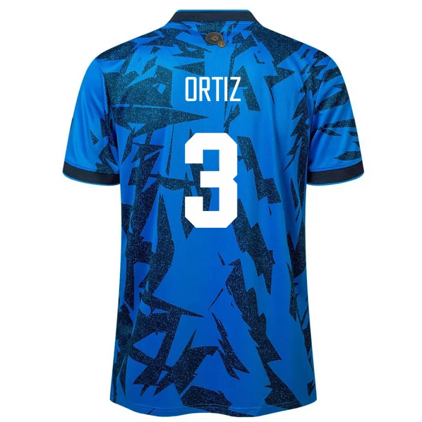 Danxen Herren El Salvador Priscila Ortiz #3 Blau Heimtrikot Trikot 24-26 T-Shirt
