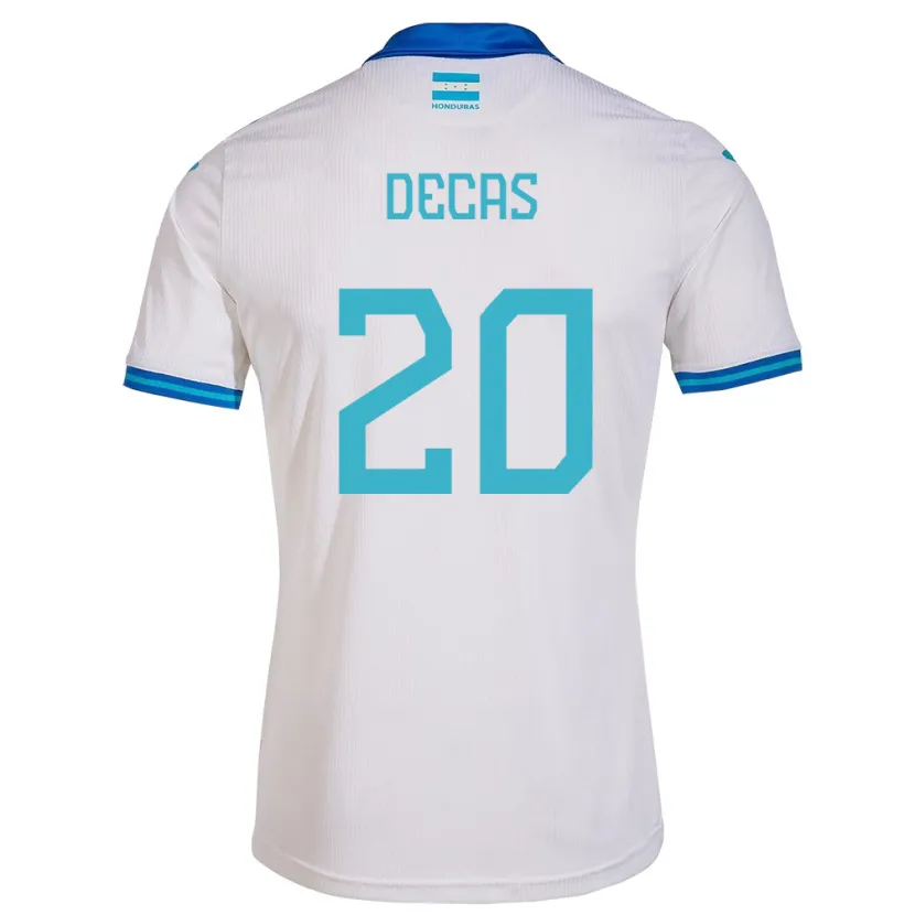 Danxen Herren Honduras Wesly Decas #20 Weiß Heimtrikot Trikot 24-26 T-Shirt