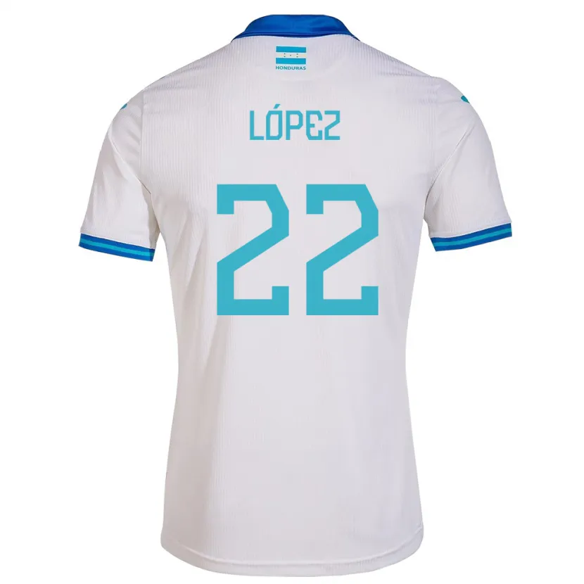 Danxen Herren Honduras Luis López #22 Weiß Heimtrikot Trikot 24-26 T-Shirt