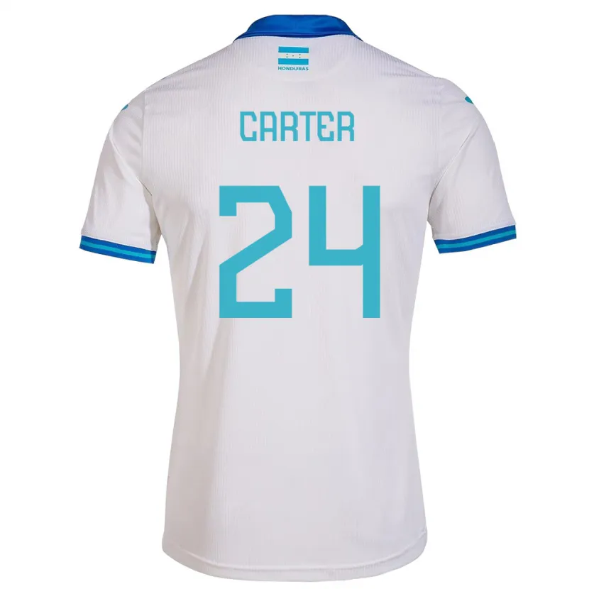 Danxen Herren Honduras Daniel Carter #24 Weiß Heimtrikot Trikot 24-26 T-Shirt