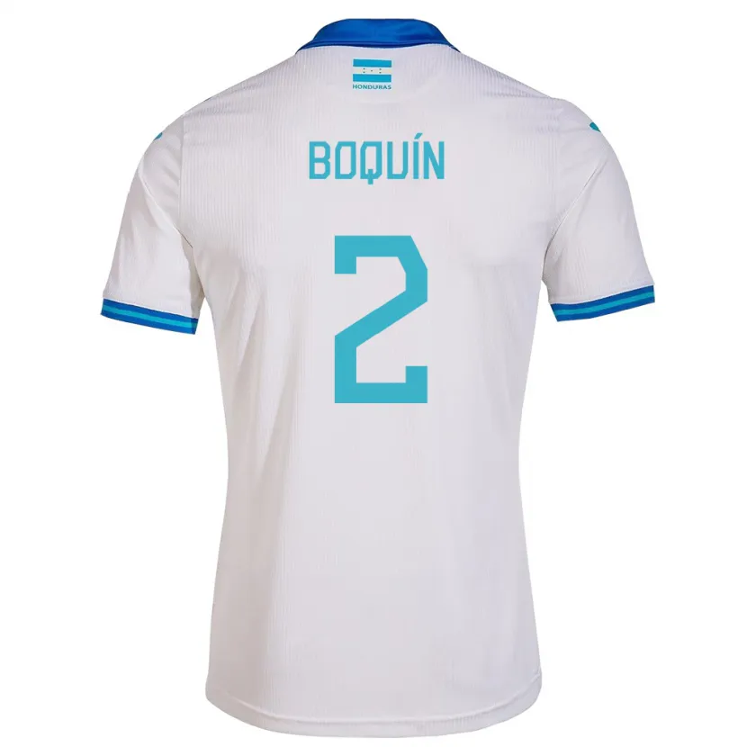 Danxen Herren Honduras Stiven Boquín #2 Weiß Heimtrikot Trikot 24-26 T-Shirt