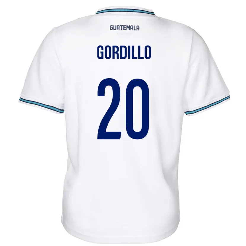 Danxen Herren Guatemala Gerardo Gordillo #20 Weiß Heimtrikot Trikot 24-26 T-Shirt