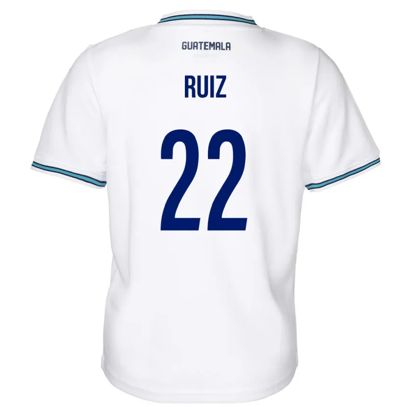 Danxen Herren Guatemala Kevin Ruiz #22 Weiß Heimtrikot Trikot 24-26 T-Shirt