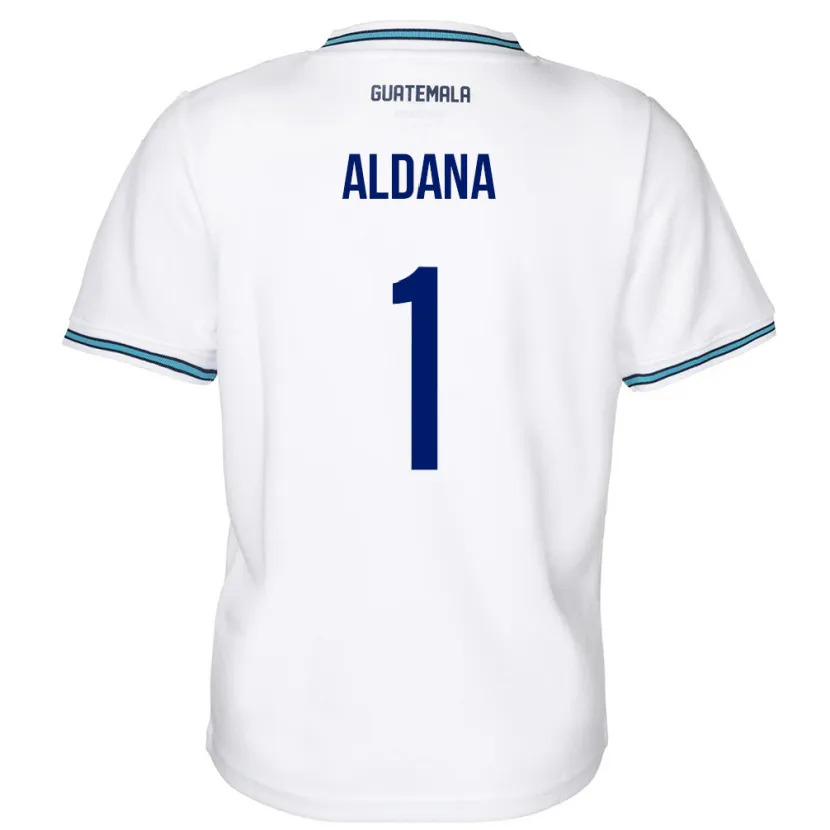 Danxen Herren Guatemala David Aldana #1 Weiß Heimtrikot Trikot 24-26 T-Shirt