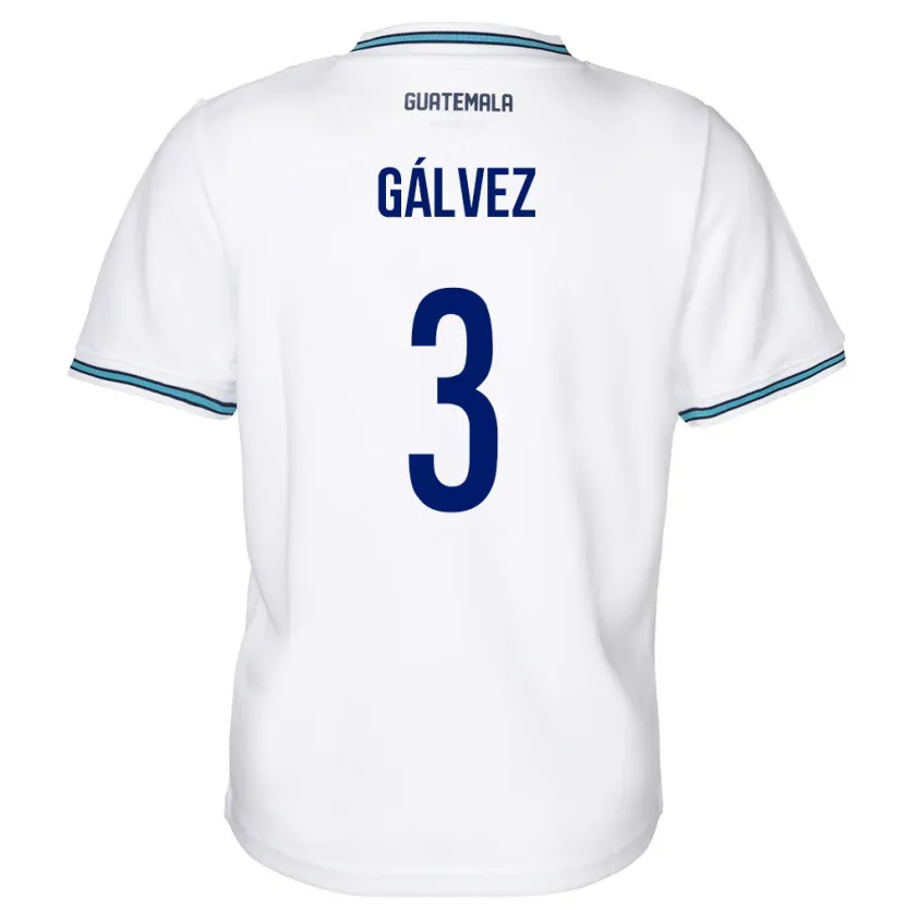 Danxen Herren Guatemala Fredy Gálvez #3 Weiß Heimtrikot Trikot 24-26 T-Shirt