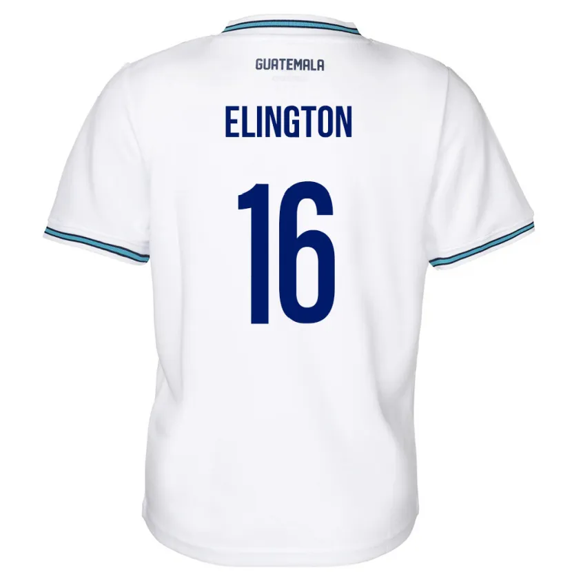 Danxen Herren Guatemala Elvi Elington #16 Weiß Heimtrikot Trikot 24-26 T-Shirt