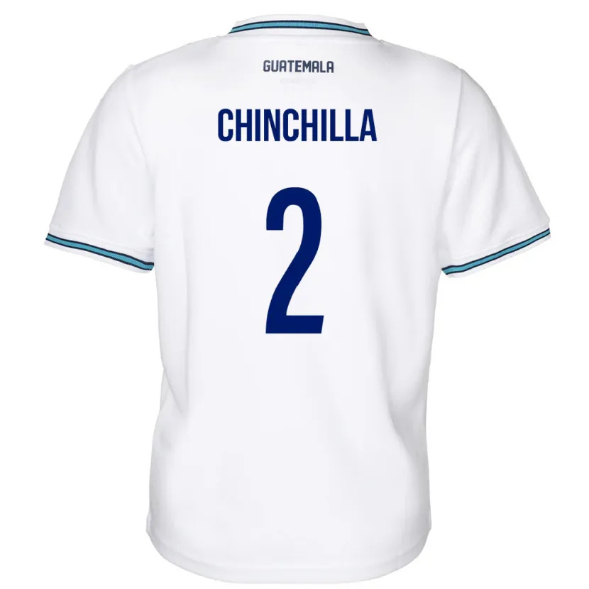 Danxen Herren Guatemala Nicolás Chinchilla #2 Weiß Heimtrikot Trikot 24-26 T-Shirt