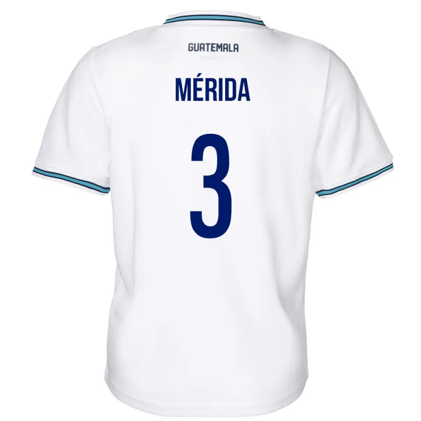Danxen Herren Guatemala Daniel Mérida #3 Weiß Heimtrikot Trikot 24-26 T-Shirt