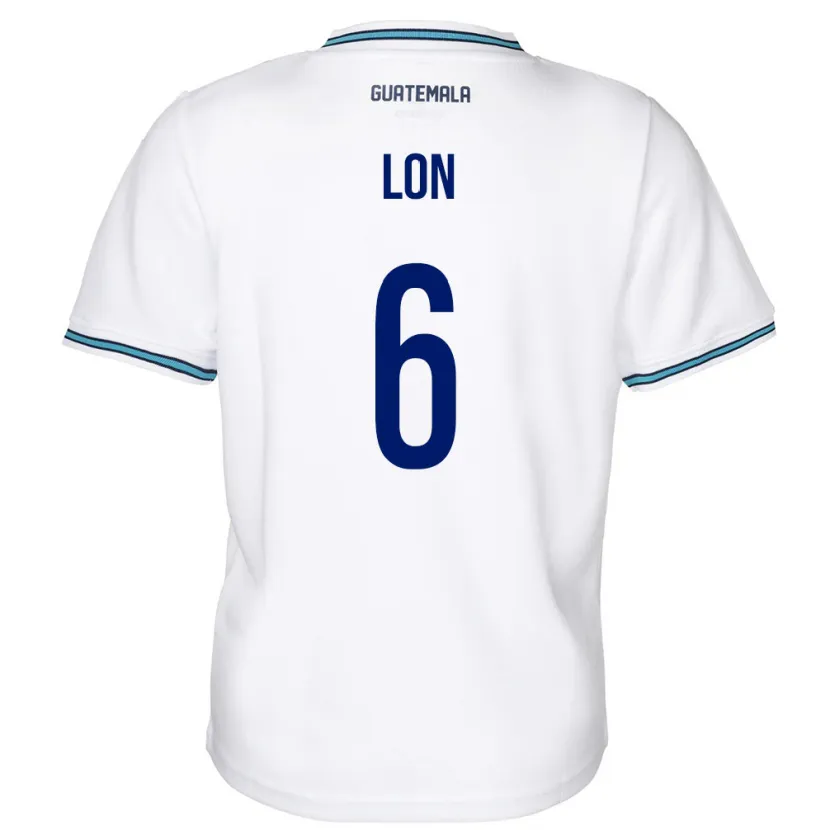 Danxen Herren Guatemala Ariel Lon #6 Weiß Heimtrikot Trikot 24-26 T-Shirt