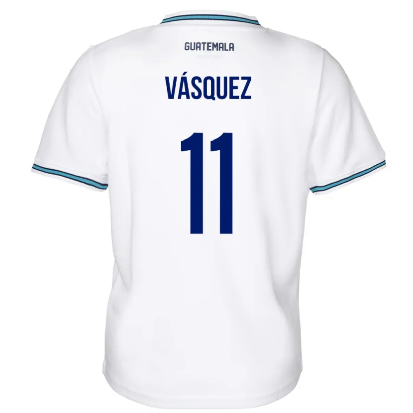 Danxen Herren Guatemala Gabino Vásquez #11 Weiß Heimtrikot Trikot 24-26 T-Shirt