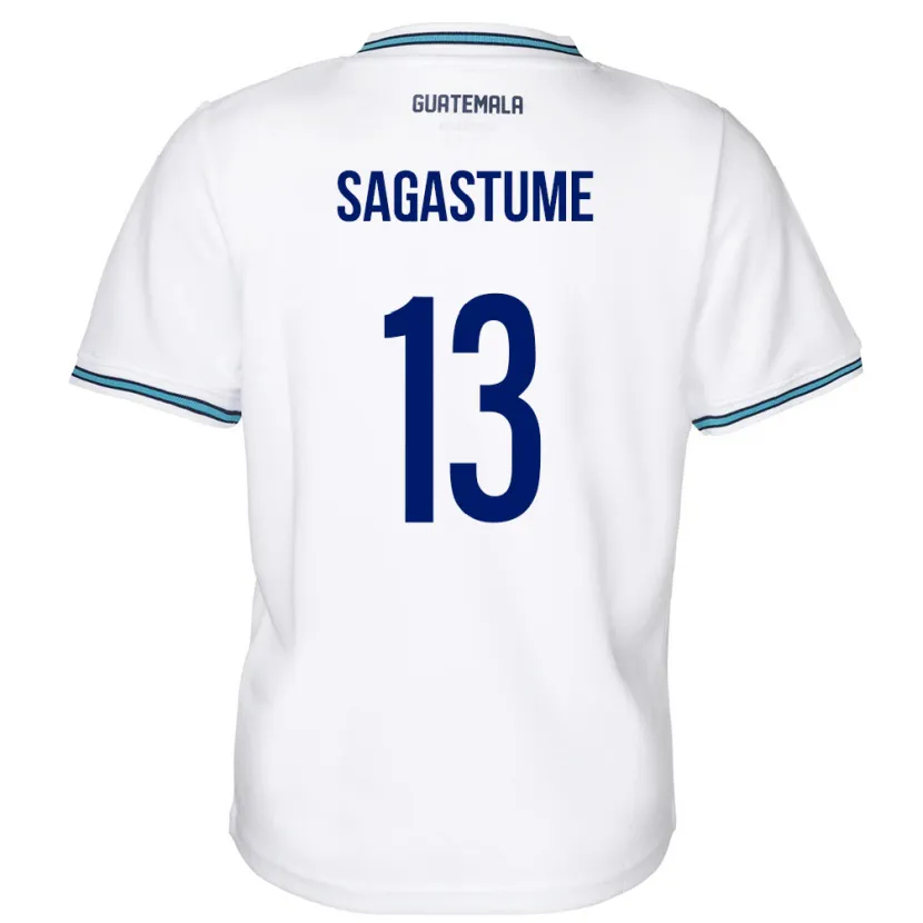 Danxen Herren Guatemala Selvin Sagastume #13 Weiß Heimtrikot Trikot 24-26 T-Shirt