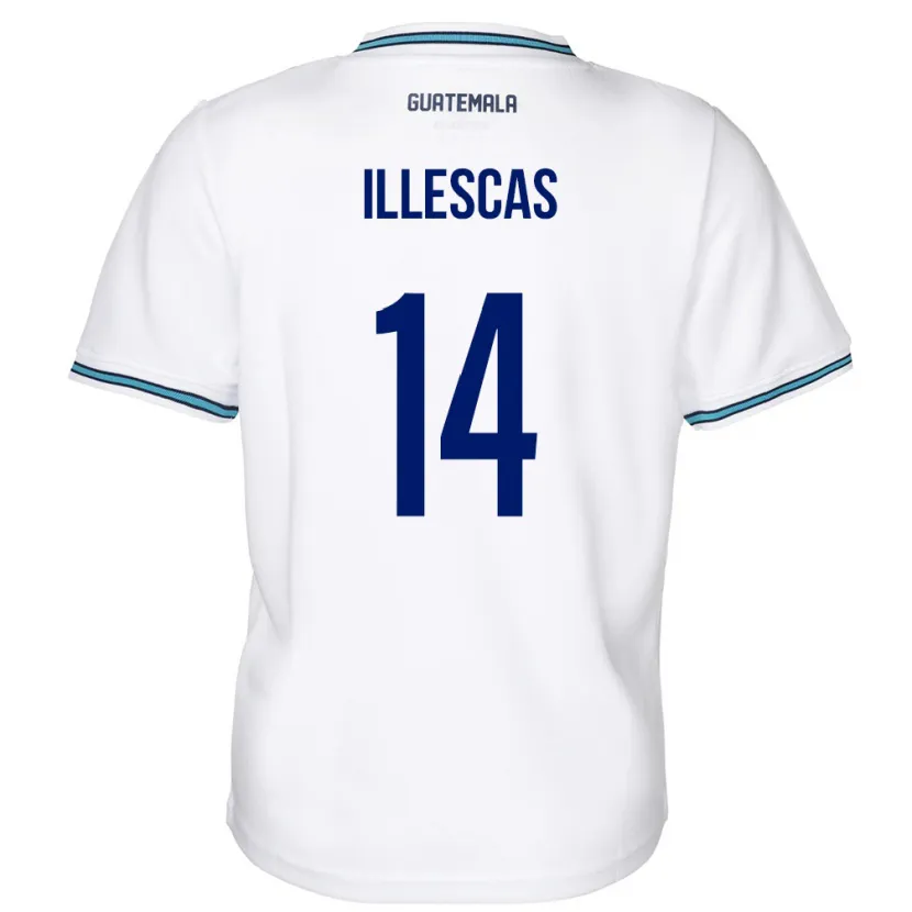 Danxen Herren Guatemala Kevin Illescas #14 Weiß Heimtrikot Trikot 24-26 T-Shirt