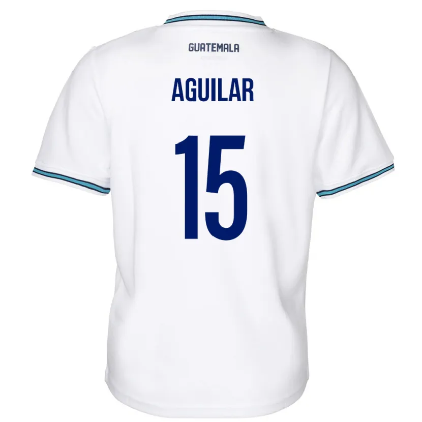 Danxen Herren Guatemala Carlos Aguilar #15 Weiß Heimtrikot Trikot 24-26 T-Shirt