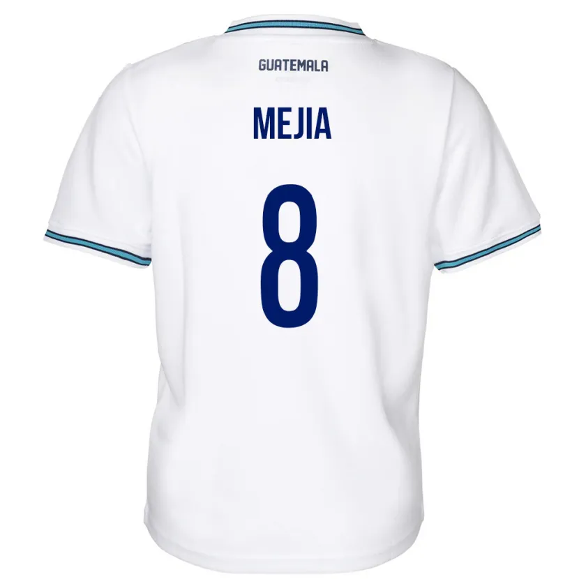 Danxen Herren Guatemala Robert Mejia #8 Weiß Heimtrikot Trikot 24-26 T-Shirt