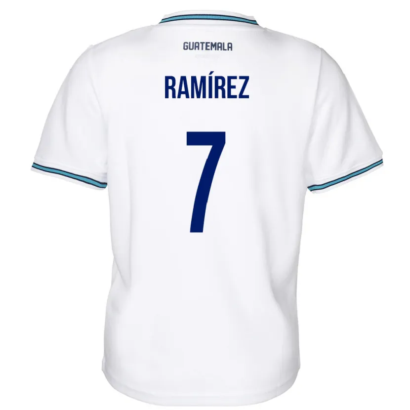 Danxen Herren Guatemala Leslie Ramírez #7 Weiß Heimtrikot Trikot 24-26 T-Shirt