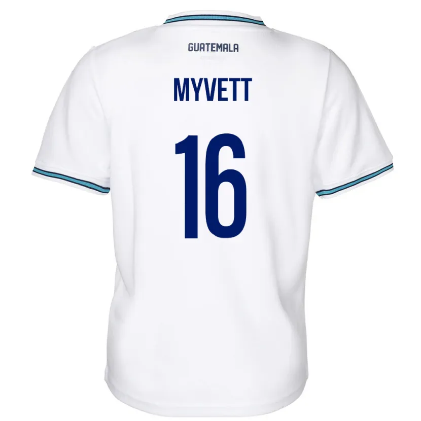 Danxen Herren Guatemala Jemery Myvett #16 Weiß Heimtrikot Trikot 24-26 T-Shirt