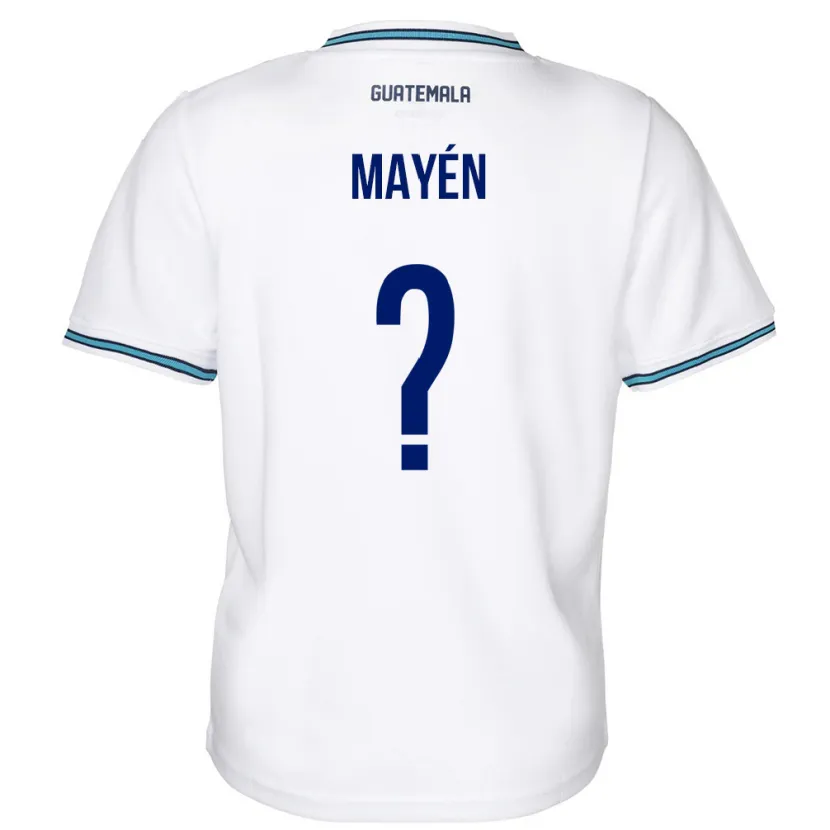 Danxen Herren Guatemala Kellin Mayén #0 Weiß Heimtrikot Trikot 24-26 T-Shirt