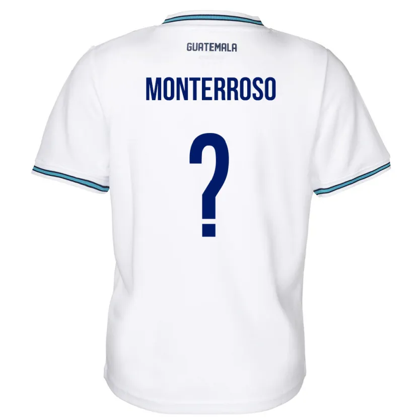 Danxen Herren Guatemala María Monterroso #0 Weiß Heimtrikot Trikot 24-26 T-Shirt