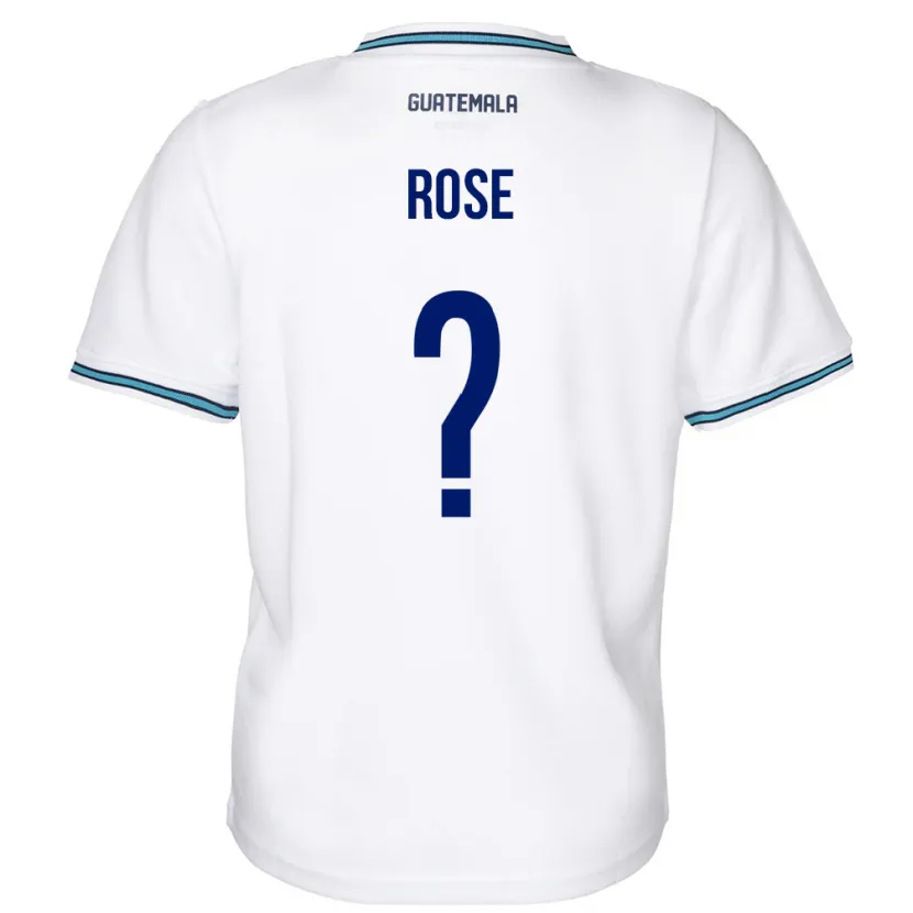 Danxen Herren Guatemala Michelle Rose #0 Weiß Heimtrikot Trikot 24-26 T-Shirt