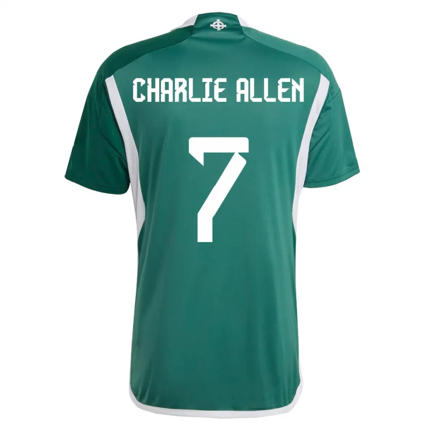 Danxen Herren Nordirland Charlie Allen #7 Grün Heimtrikot Trikot 24-26 T-Shirt