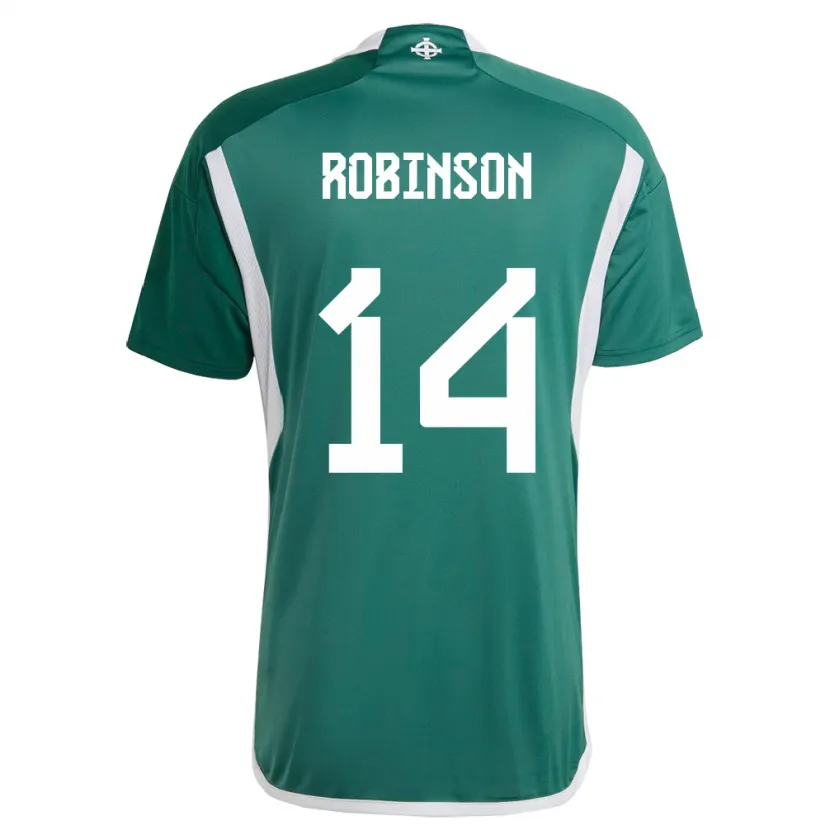 Danxen Herren Nordirland Darren Robinson #14 Grün Heimtrikot Trikot 24-26 T-Shirt
