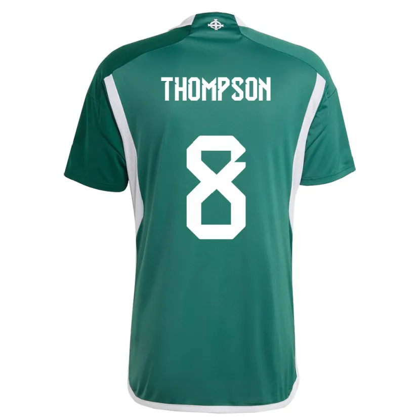 Danxen Herren Nordirland Joel Thompson #8 Grün Heimtrikot Trikot 24-26 T-Shirt