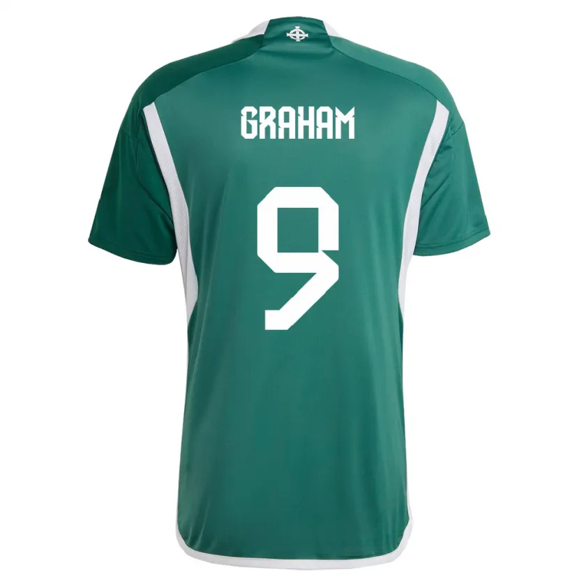 Danxen Herren Nordirland Braiden Graham #9 Grün Heimtrikot Trikot 24-26 T-Shirt