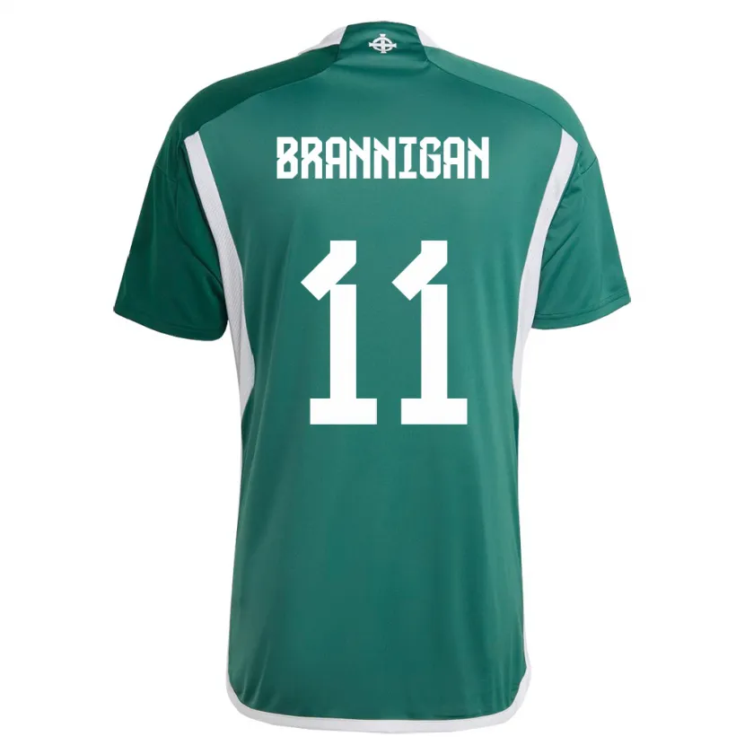 Danxen Herren Nordirland Cole Brannigan #11 Grün Heimtrikot Trikot 24-26 T-Shirt