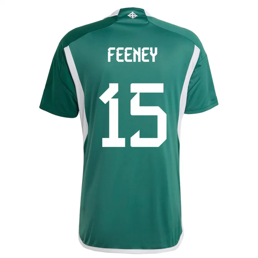 Danxen Herren Nordirland George Feeney #15 Grün Heimtrikot Trikot 24-26 T-Shirt