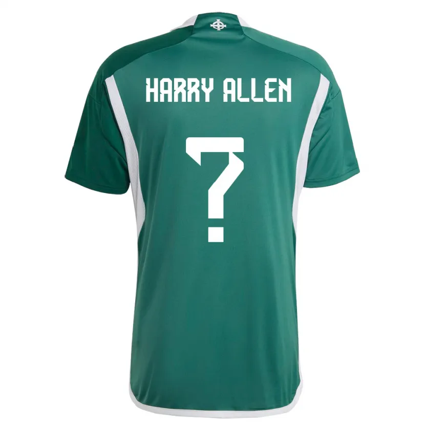 Danxen Herren Nordirland Harry Allen #0 Grün Heimtrikot Trikot 24-26 T-Shirt