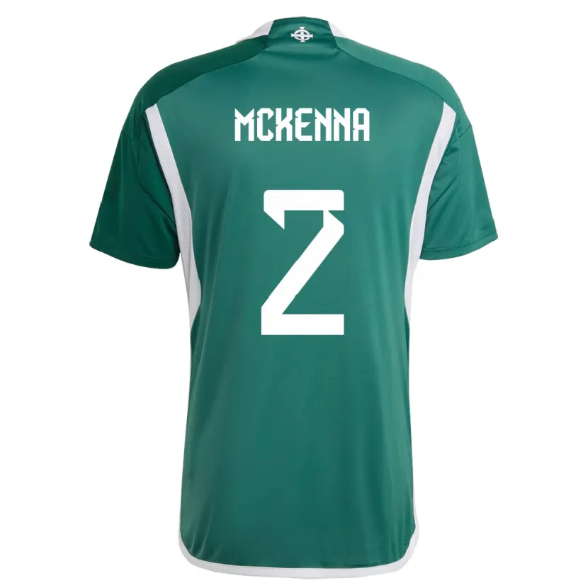 Danxen Herren Nordirland Rebecca Mckenna #2 Grün Heimtrikot Trikot 24-26 T-Shirt