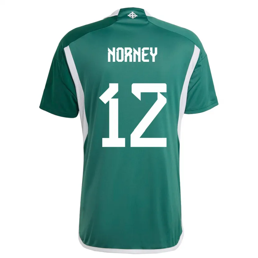 Danxen Herren Nordirland Rachael Norney #12 Grün Heimtrikot Trikot 24-26 T-Shirt