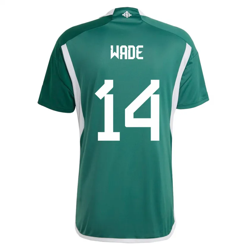 Danxen Herren Nordirland Lauren Wade #14 Grün Heimtrikot Trikot 24-26 T-Shirt