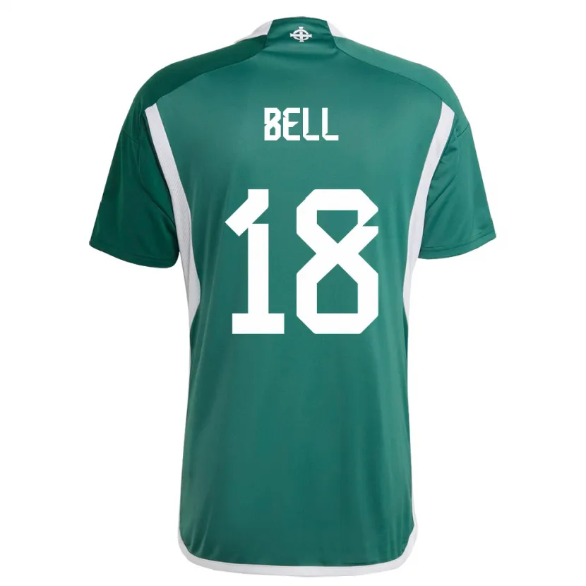 Danxen Herren Nordirland Megan Bell #18 Grün Heimtrikot Trikot 24-26 T-Shirt