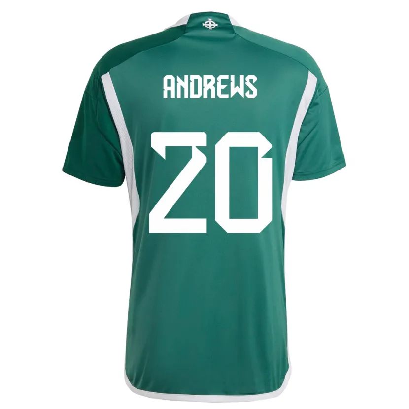 Danxen Herren Nordirland Joely Andrews #20 Grün Heimtrikot Trikot 24-26 T-Shirt