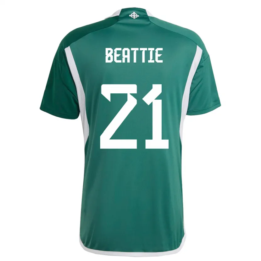 Danxen Herren Nordirland Kerry Beattie #21 Grün Heimtrikot Trikot 24-26 T-Shirt