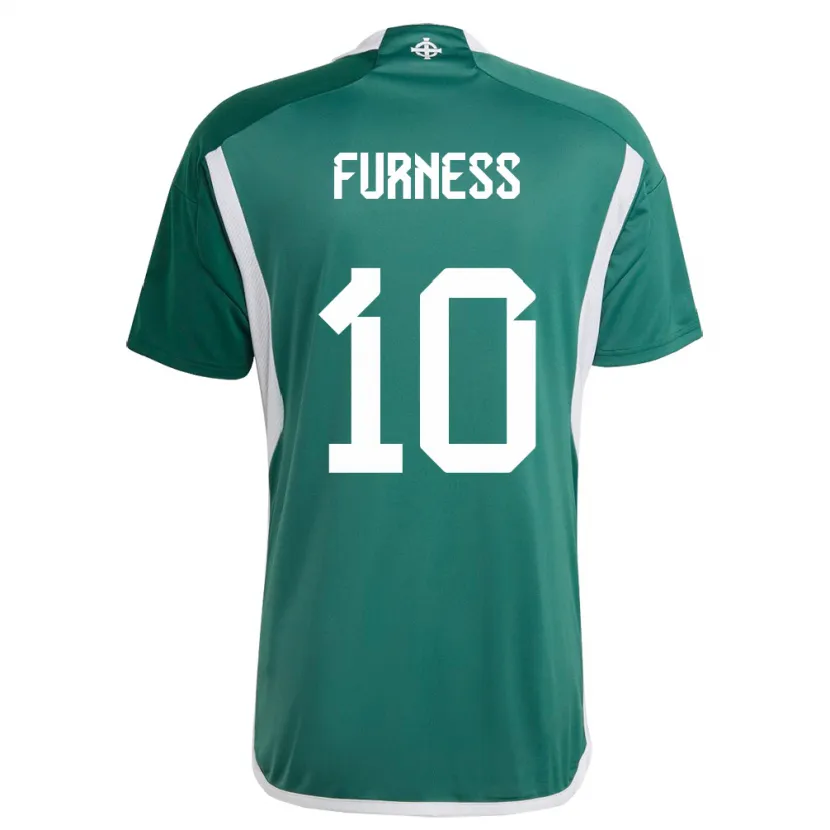 Danxen Herren Nordirland Rachel Furness #10 Grün Heimtrikot Trikot 24-26 T-Shirt