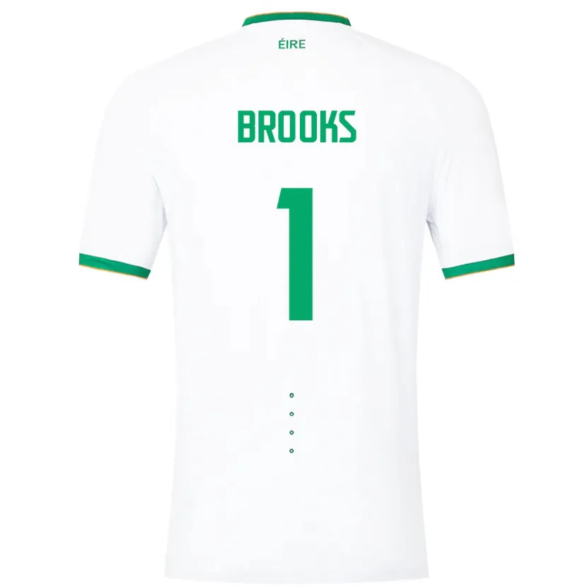 Danxen Herren Irische Tiernan Brooks #1 Weiß Auswärtstrikot Trikot 24-26 T-Shirt