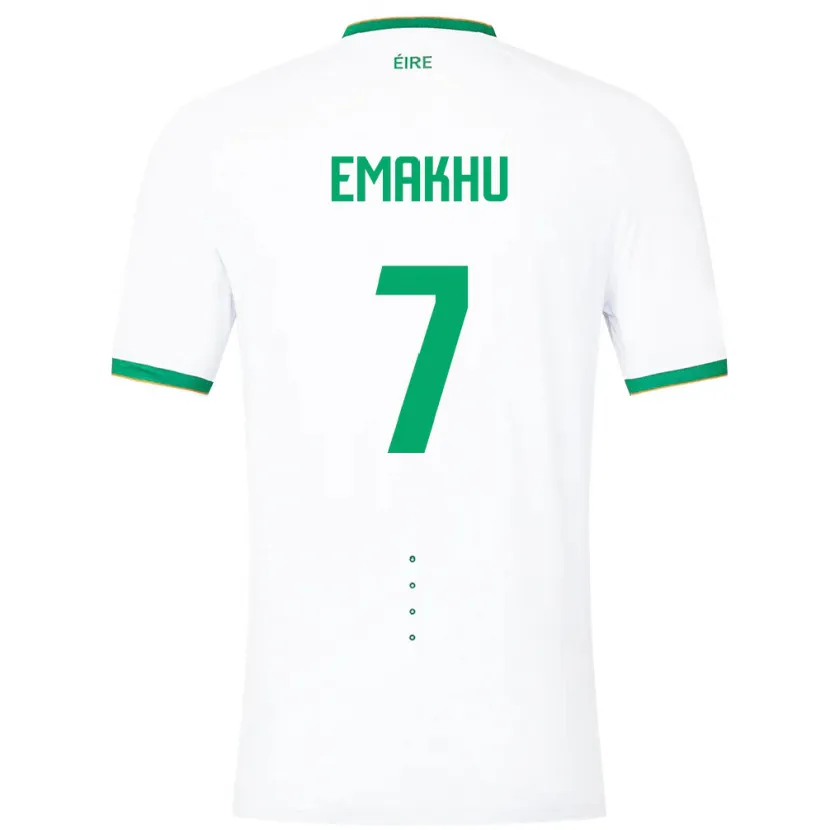 Danxen Herren Irische Aidomo Emakhu #7 Weiß Auswärtstrikot Trikot 24-26 T-Shirt
