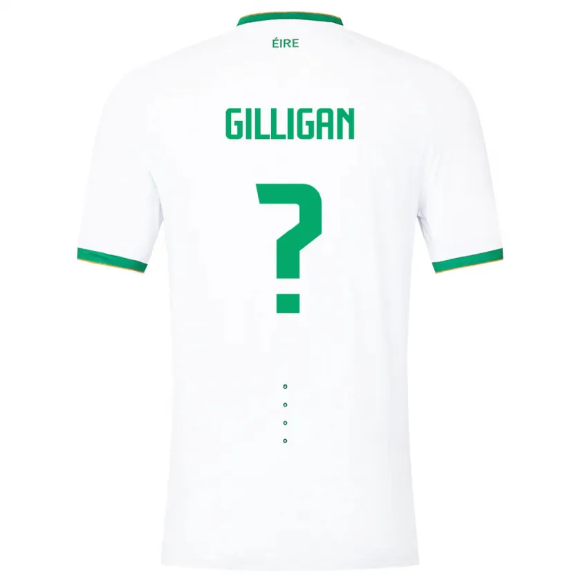 Danxen Herren Irische Ciaran Gilligan #0 Weiß Auswärtstrikot Trikot 24-26 T-Shirt