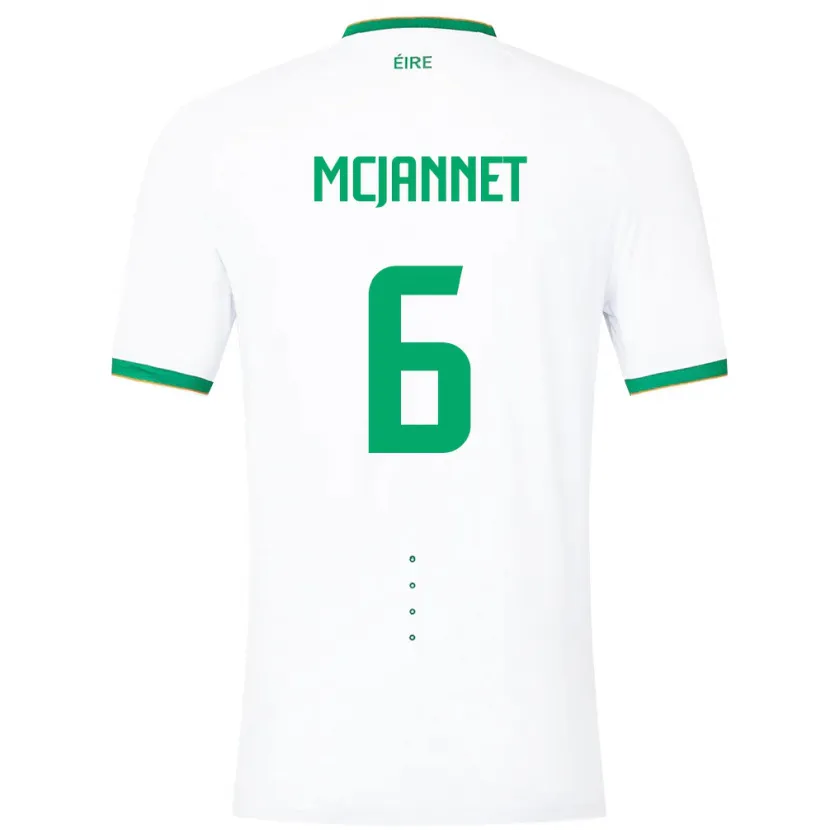Danxen Herren Irische Ed Mcjannet #6 Weiß Auswärtstrikot Trikot 24-26 T-Shirt